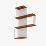 Hanah Home Cambel - Pine Estantería de Pared Pino y Blanco